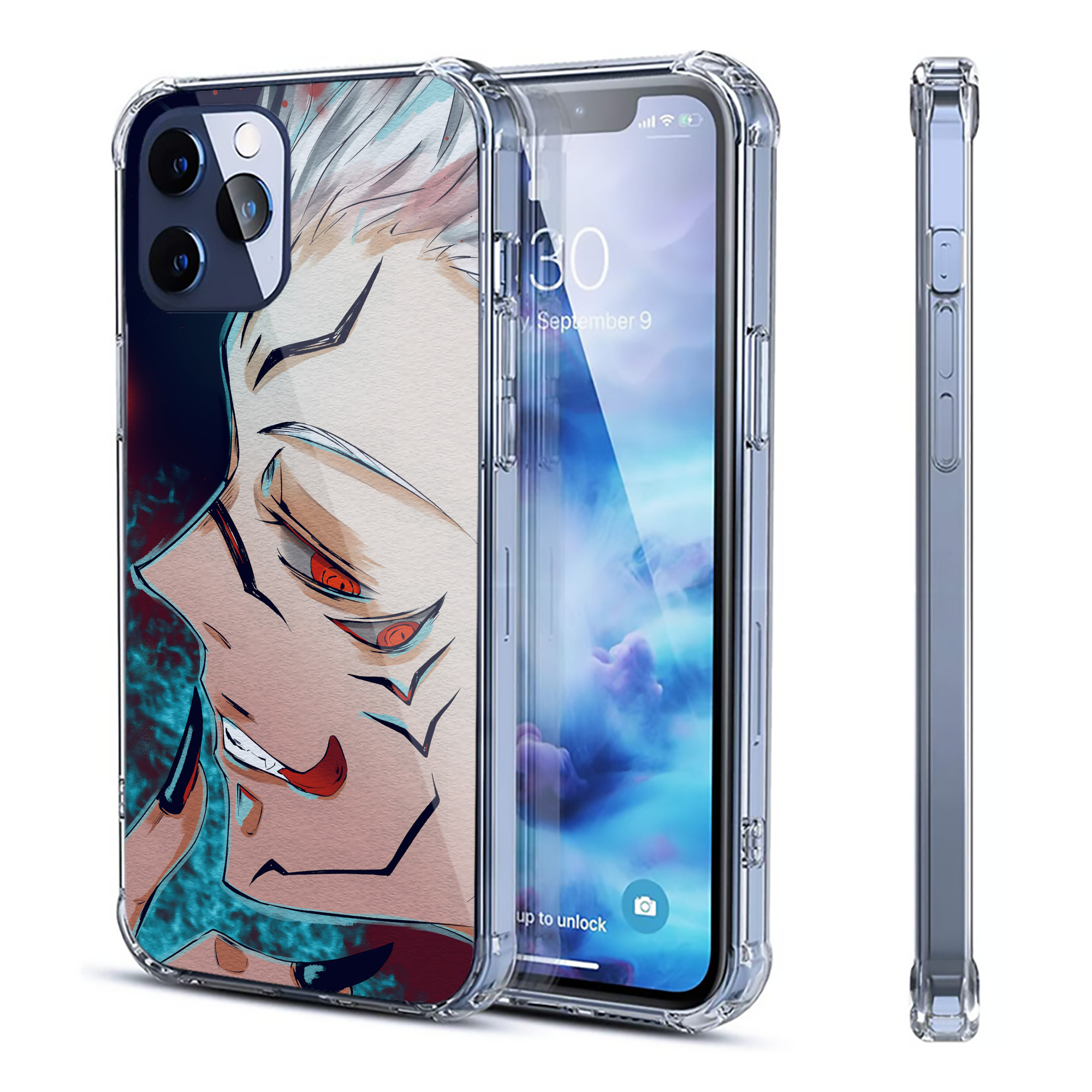（画像用） 呪術廻戦 Jujutsu Kaisen 【iPhone 12シリーズ対応】透明スマホケース（クリアソフトケース）